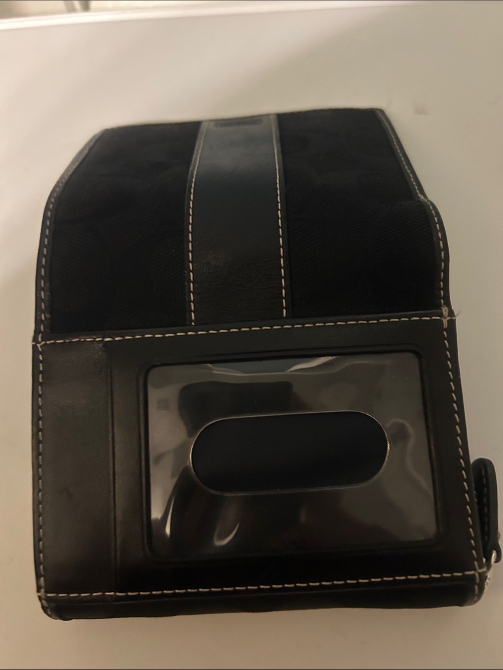 Coach Black Signature Jacquard Zip Wallet - Picture 5 of 9